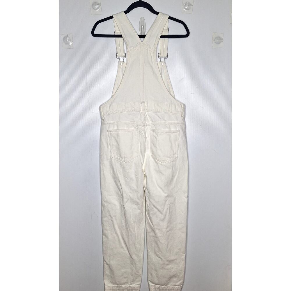 Madewell Straight-Leg Overalls Tile White Rigid Denim Small Retro Minimalist - Picture 8 of 8